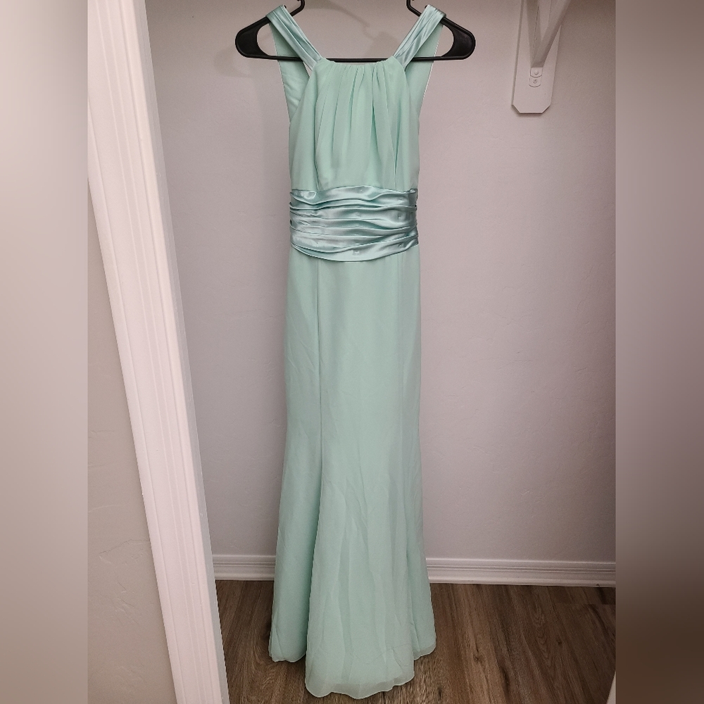 David's Bridal Light Blue Dress Size 4